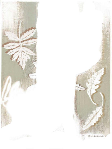 Spa Silhouette I White Modern Wood Framed Art Print with Double Matting by Russell, Wendy