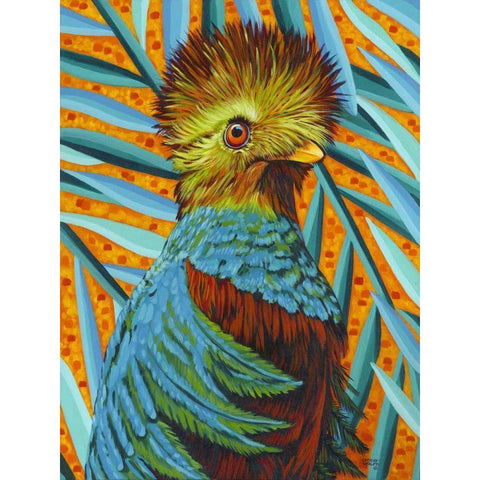 Bird in the Tropics I Black Modern Wood Framed Art Print with Double Matting by Vitaletti, Carolee