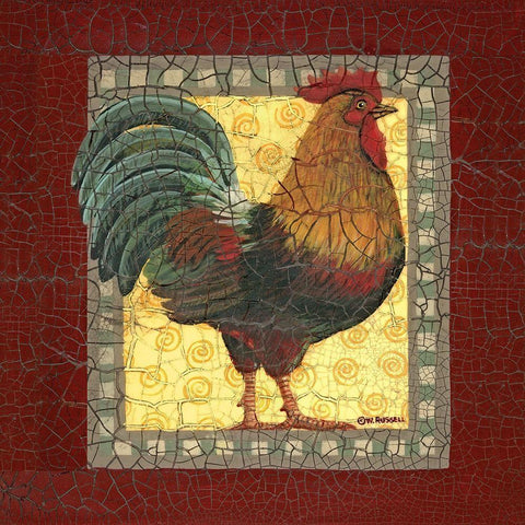 Chic Rainbow Gold Ornate Wood Framed Art Print with Double Matting by Russell, Wendy