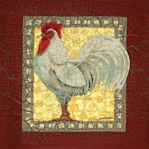 Chic White Black Modern Wood Framed Art Print by Russell, Wendy