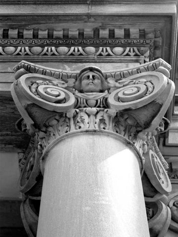 NYC Architecture II Black Ornate Wood Framed Art Print with Double Matting by Pica, Jeff