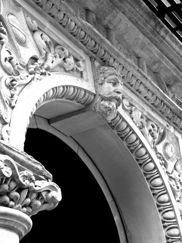 NYC Architecture IV Black Ornate Wood Framed Art Print with Double Matting by Pica, Jeff