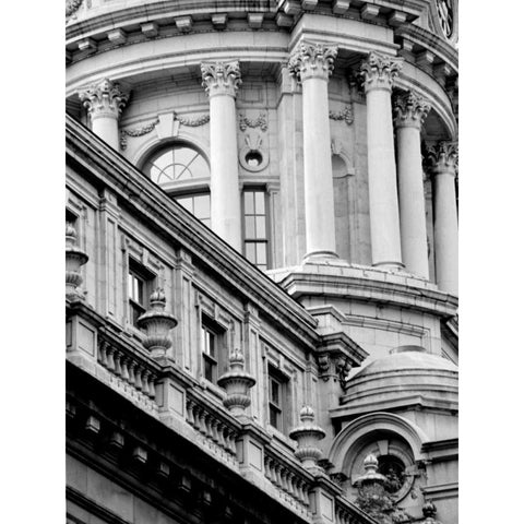 NYC Architecture V White Modern Wood Framed Art Print by Pica, Jeff