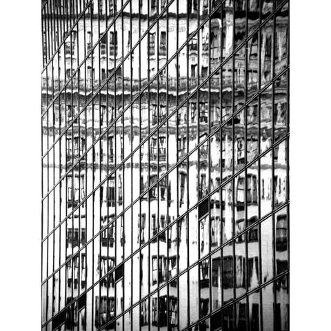 Reflections of NYC II Black Modern Wood Framed Art Print with Double Matting by Pica, Jeff