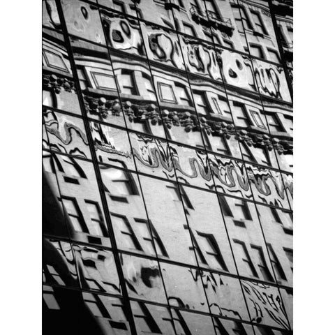 Reflections of NYC III Black Modern Wood Framed Art Print with Double Matting by Pica, Jeff