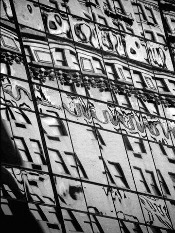 Reflections of NYC III Black Ornate Wood Framed Art Print with Double Matting by Pica, Jeff