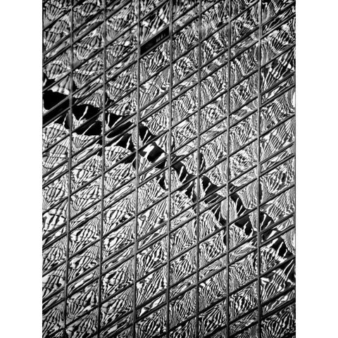 Reflections of NYC V Black Modern Wood Framed Art Print with Double Matting by Pica, Jeff