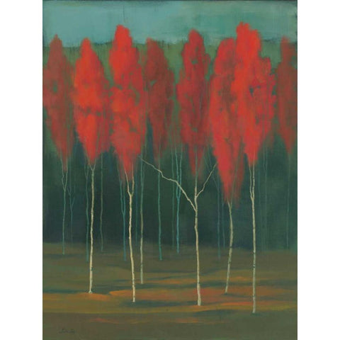 Autumn Splendor Black Modern Wood Framed Art Print by Joy, Julie