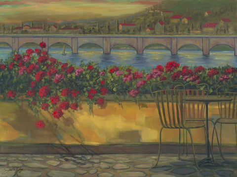 Whispering Reds I White Modern Wood Framed Art Print with Double Matting by Joy, Julie