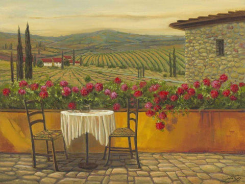 Whispering Reds II White Modern Wood Framed Art Print with Double Matting by Joy, Julie