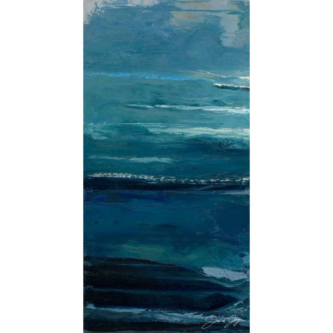 Mystery Current I Black Modern Wood Framed Art Print with Double Matting by Joy, Julie