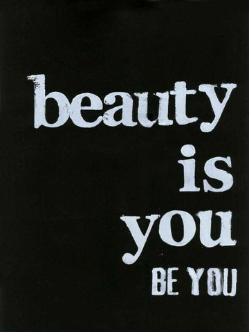 Be Beautiful IV Black Ornate Wood Framed Art Print with Double Matting by Velasquez, Deborah