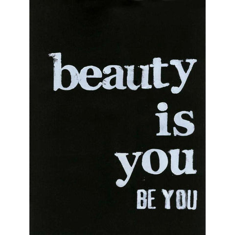 Be Beautiful IV Black Modern Wood Framed Art Print by Velasquez, Deborah