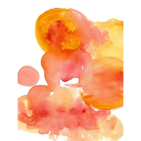 Fire Water I Black Modern Wood Framed Art Print by Velasquez, Deborah