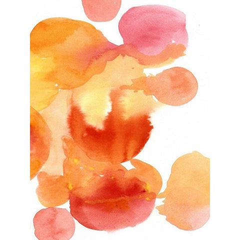 Fire Water II White Modern Wood Framed Art Print by Velasquez, Deborah