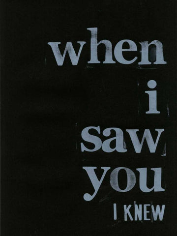 When I Saw You... I Black Ornate Wood Framed Art Print with Double Matting by Velasquez, Deborah