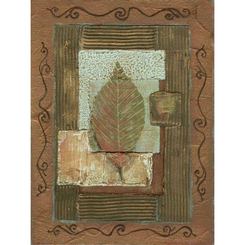 Leaf Quartet I White Modern Wood Framed Art Print by Russell, Wendy