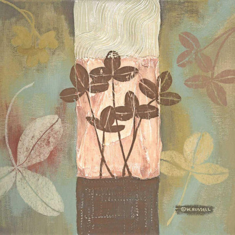 Clover Tile I Black Modern Wood Framed Art Print by Russell, Wendy