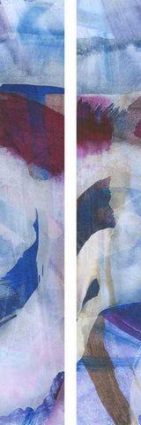 2-Up Magenta Gesture I White Modern Wood Framed Art Print with Double Matting by Fuchs, Jodi