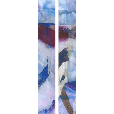 2-Up Magenta Gesture I Gold Ornate Wood Framed Art Print with Double Matting by Fuchs, Jodi