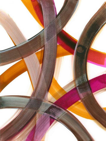 Infinite Path IV Black Ornate Wood Framed Art Print with Double Matting by Fuchs, Jodi