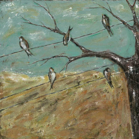 Where One Or More Are Gathered Black Modern Wood Framed Art Print by Reynolds, Jade