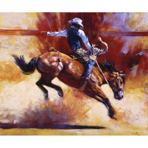 Yeehaw! Gold Ornate Wood Framed Art Print with Double Matting by Chapman, Julie T.