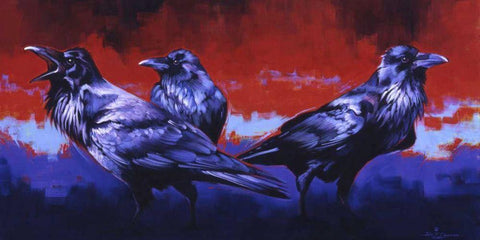 Ready to Rumble Black Ornate Wood Framed Art Print with Double Matting by Chapman, Julie T.