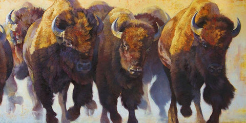 Wall of Thunder White Modern Wood Framed Art Print with Double Matting by Chapman, Julie T.