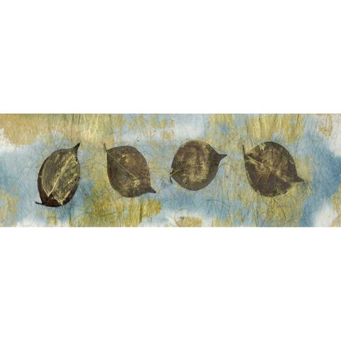 Leaf Banner II White Modern Wood Framed Art Print by Ray, Elena