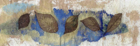 Leaf Banner III White Modern Wood Framed Art Print with Double Matting by Ray, Elena