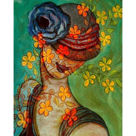 Bella I Black Modern Wood Framed Art Print with Double Matting by Harrington, Danielle