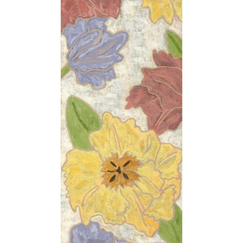Confetti Poppies I White Modern Wood Framed Art Print by Deans, Karen