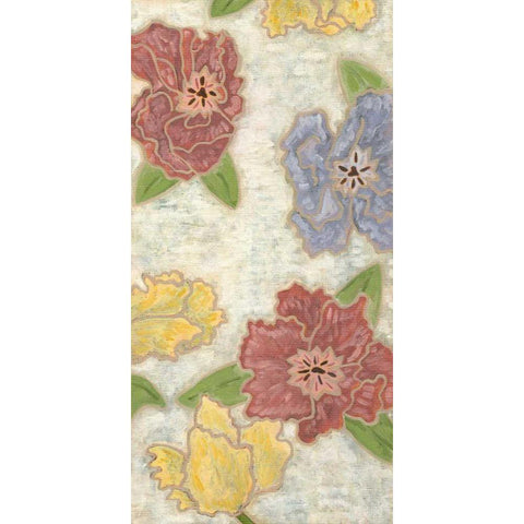 Confetti Poppies III White Modern Wood Framed Art Print by Deans, Karen