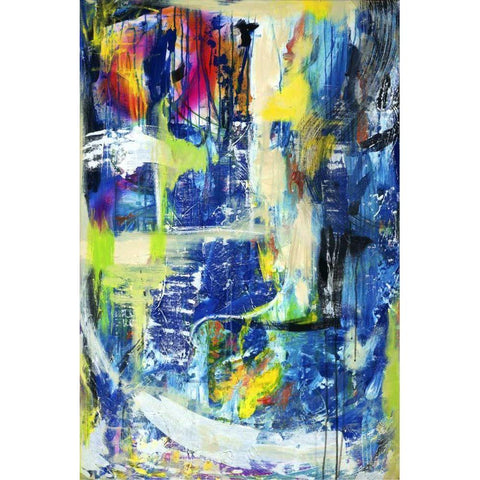 Spiritual Graffiti I Black Modern Wood Framed Art Print by Fuchs, Jodi