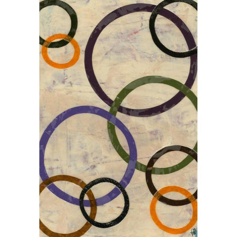 Round-n-Round I White Modern Wood Framed Art Print by Avondet, Natalie