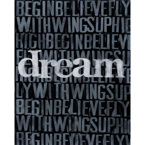 Dream Imagine... I Black Modern Wood Framed Art Print by Velasquez, Deborah