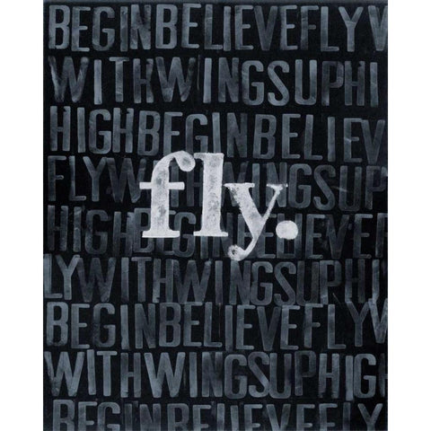 Dream Imagine... IV Black Modern Wood Framed Art Print by Velasquez, Deborah