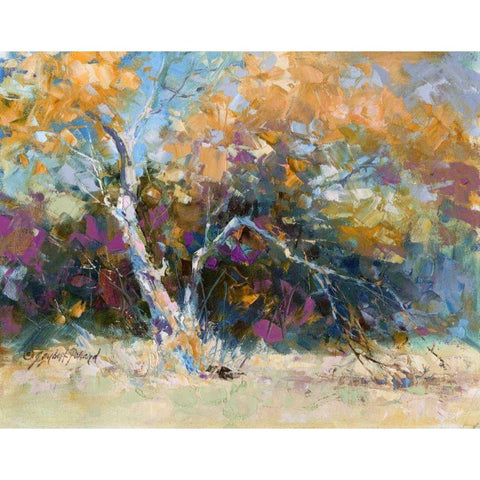 Sycamore White Modern Wood Framed Art Print by Pollard, Julie G.