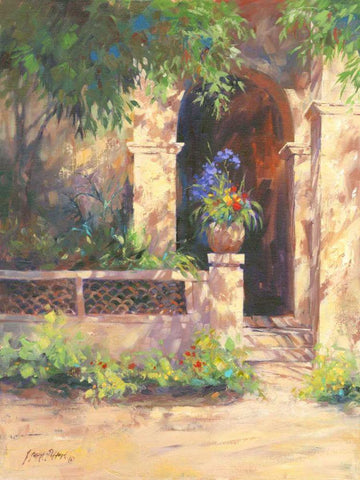 Il Portal Black Ornate Wood Framed Art Print with Double Matting by Pollard, Julie G.