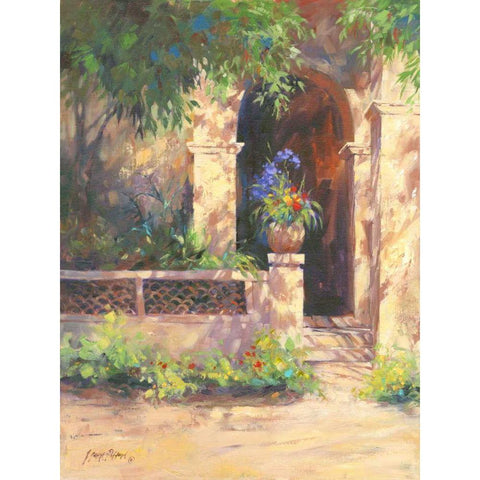 Il Portal Gold Ornate Wood Framed Art Print with Double Matting by Pollard, Julie G.