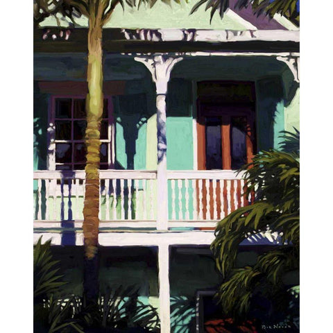 Conch Republic I Black Modern Wood Framed Art Print with Double Matting by Novak, Rick