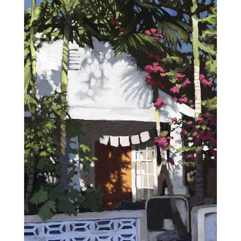 Conch Republic II White Modern Wood Framed Art Print by Novak, Rick