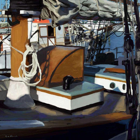 Sailing Serenity VI Black Modern Wood Framed Art Print by Novak, Rick