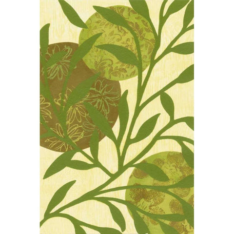 Florestial IV Gold Ornate Wood Framed Art Print with Double Matting by Slocum, Nancy