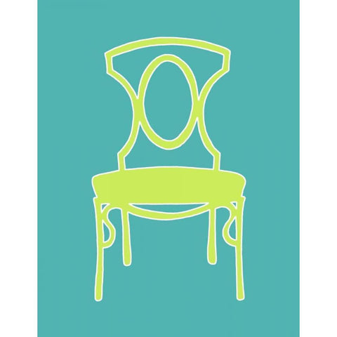 Graphic Chair I White Modern Wood Framed Art Print by Zarris, Chariklia