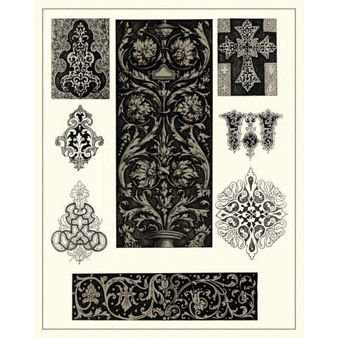 Baroque Details I White Modern Wood Framed Art Print by Vision Studio