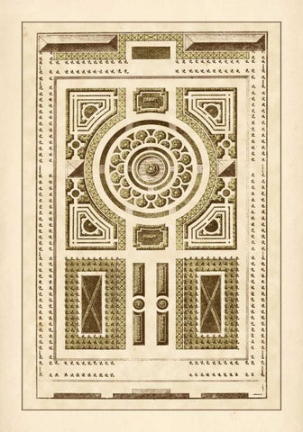 Garden Maze V Black Ornate Wood Framed Art Print with Double Matting by Blondel