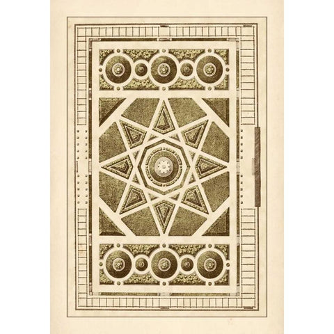 Garden Maze VI Black Modern Wood Framed Art Print by Blondel