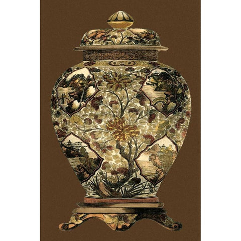 Amber Porcelain I Gold Ornate Wood Framed Art Print with Double Matting by Vision Studio